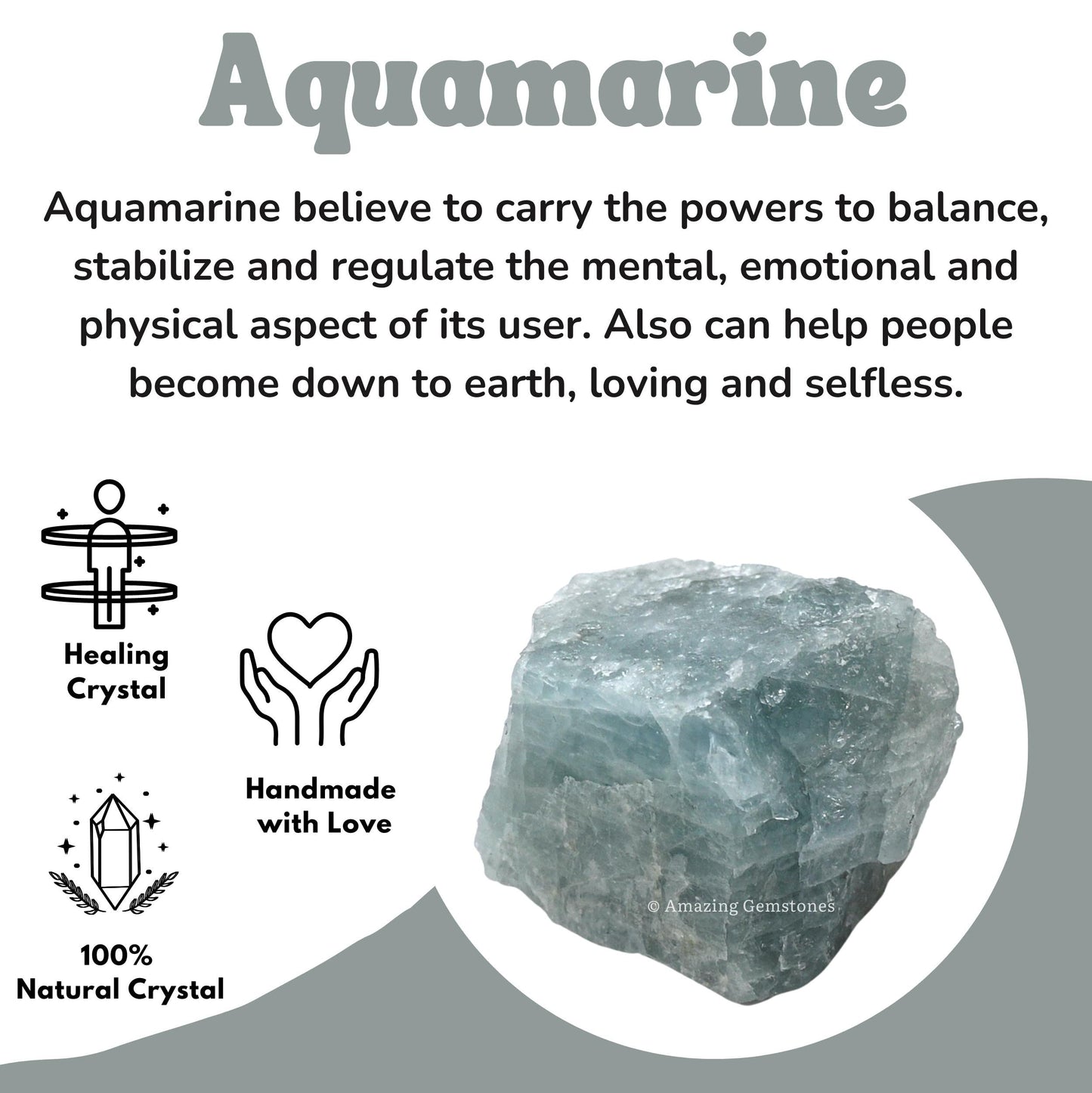 Amazing Gemstone Aquamarine Raw Crystals and Healing Stones, Natural Rocks for Tumbling and DIY Raw Stones and Crystals (1 lb)