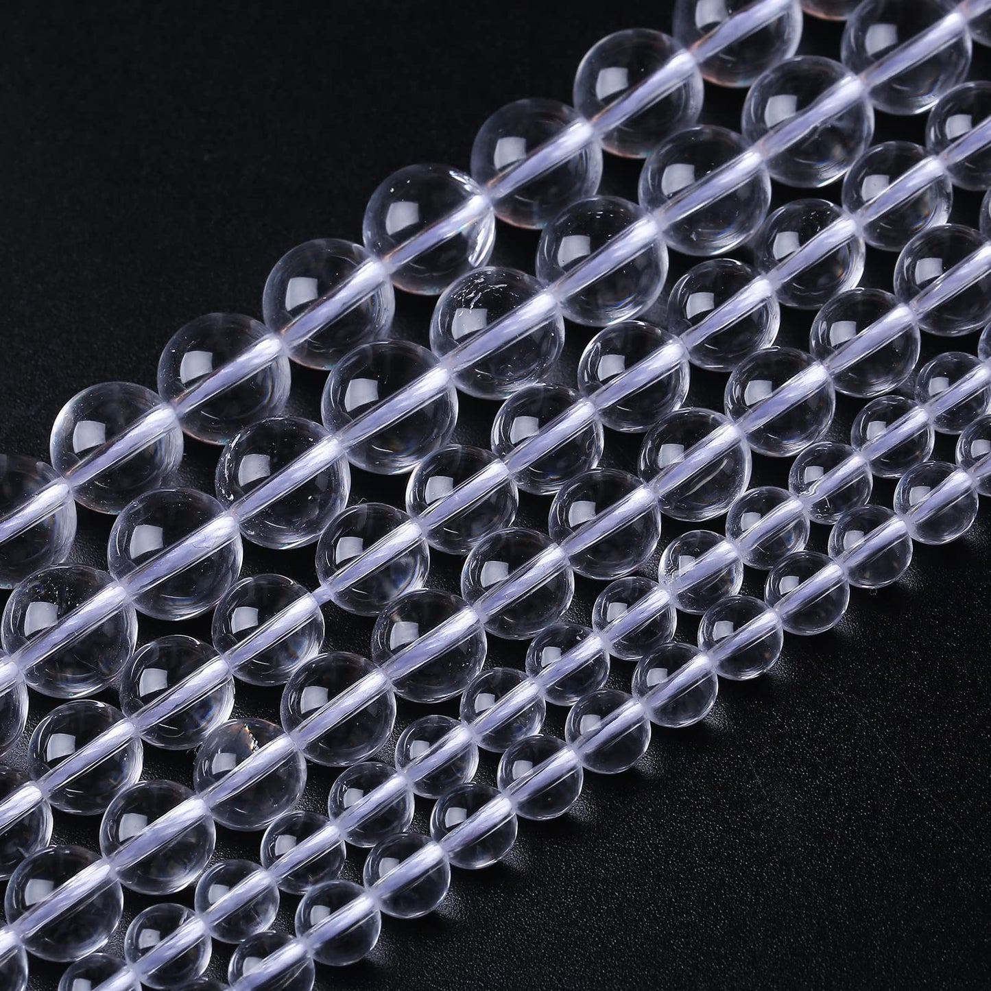 32PCS 12MM Clear White Crystal Quartz Stone Beads Natural Gemstone Bead Crystal Healing Energy Jewelry Making DIY 15 inches (Blue Tiger Eye, 13 mm)