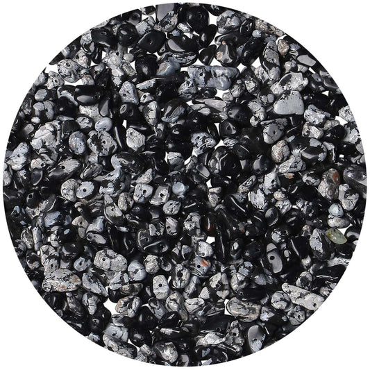 LAIDANLA Snowflake 400pcs Natural Chip Stone Beads 5-8mm Healing Crystal Irregular Gemstones Drilled DIY Loose Rocks Bead Crystal for Bracelet Earrings Necklace Jewelry Making Crafting