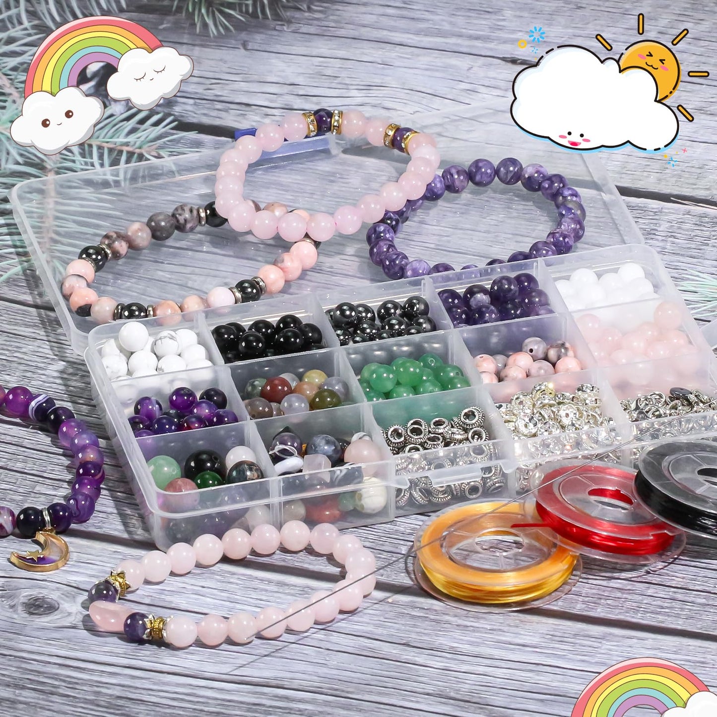 6mm Natural Gemstone Round Black Obsidian Loose Beads for Jewelry Making Bracelets Necklace Earrings Art Craft (60-62pcs/strand)
