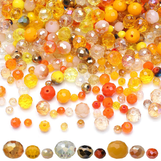 KINGSHINE Wholesale 4/6/8mm Crystal Rondelle Beads for Jewelry Making Findings Include Plastic Storage Box,Faceted Glass Beads,Spacer Beads for Bracelets Earrings