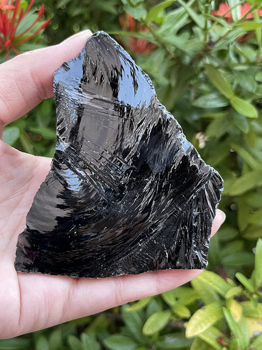 GAF TREASURES XL Raw Black Obsidian, 3-4" Natural Rough Black Obsidian, Black Obsidian Rough, Black Obsidian Healing Rough Crystal (Black Obsidian, 0.5-1 lb)