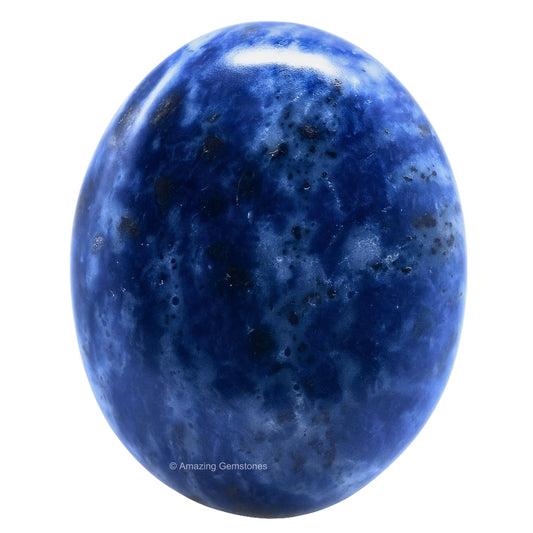 Amazing Gemstone Sodalite Crystals and Healing Stones - Large Palm Stone Crystals Piedra - Crystal for Good Luck, Balanced Positive Energy, Meditation - Unique Stocking Stuffers Gifts for Women, Men