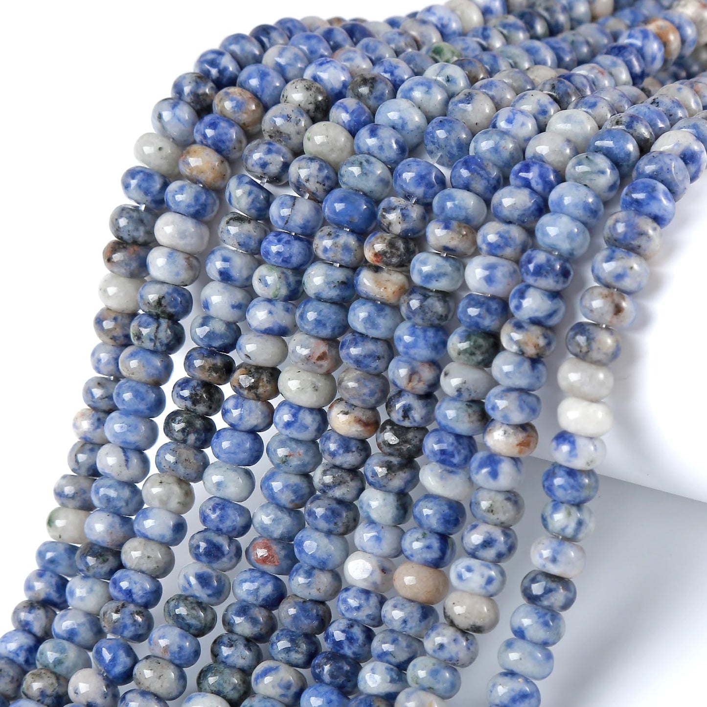 5x8MM 72PCS Sodalite Tube Rondelle Abacus Disk Spacer Loose Beads for Jewelry Making