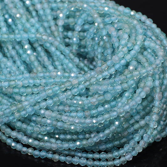 Song Xi 180pcs 2mm Natural Kyanite Gemstone Beads Faceted Round Loose Stone Beads for Jewelry Making (1 Strand)