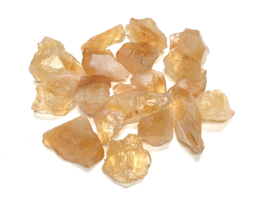 Zentron Crystal Collection: Rough Citrine Crystal Stone, Comes with Velvet Bag (1/2 Pound)