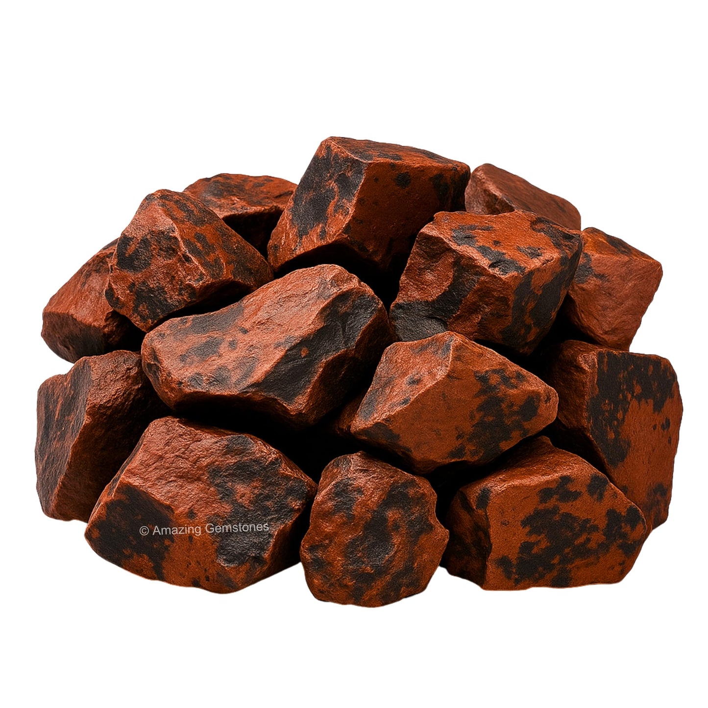 Amazing Gemstone 2 Pieces Mahogany Obsidian Raw Crystals and Healing Stones, Natural Rocks for Tumbling and DIY Raw Stones and Crystals