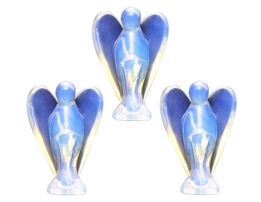 Mina Heal Prayer Angels Guardian Angels Made Opalite Stones, Pocket Size, Free Standing