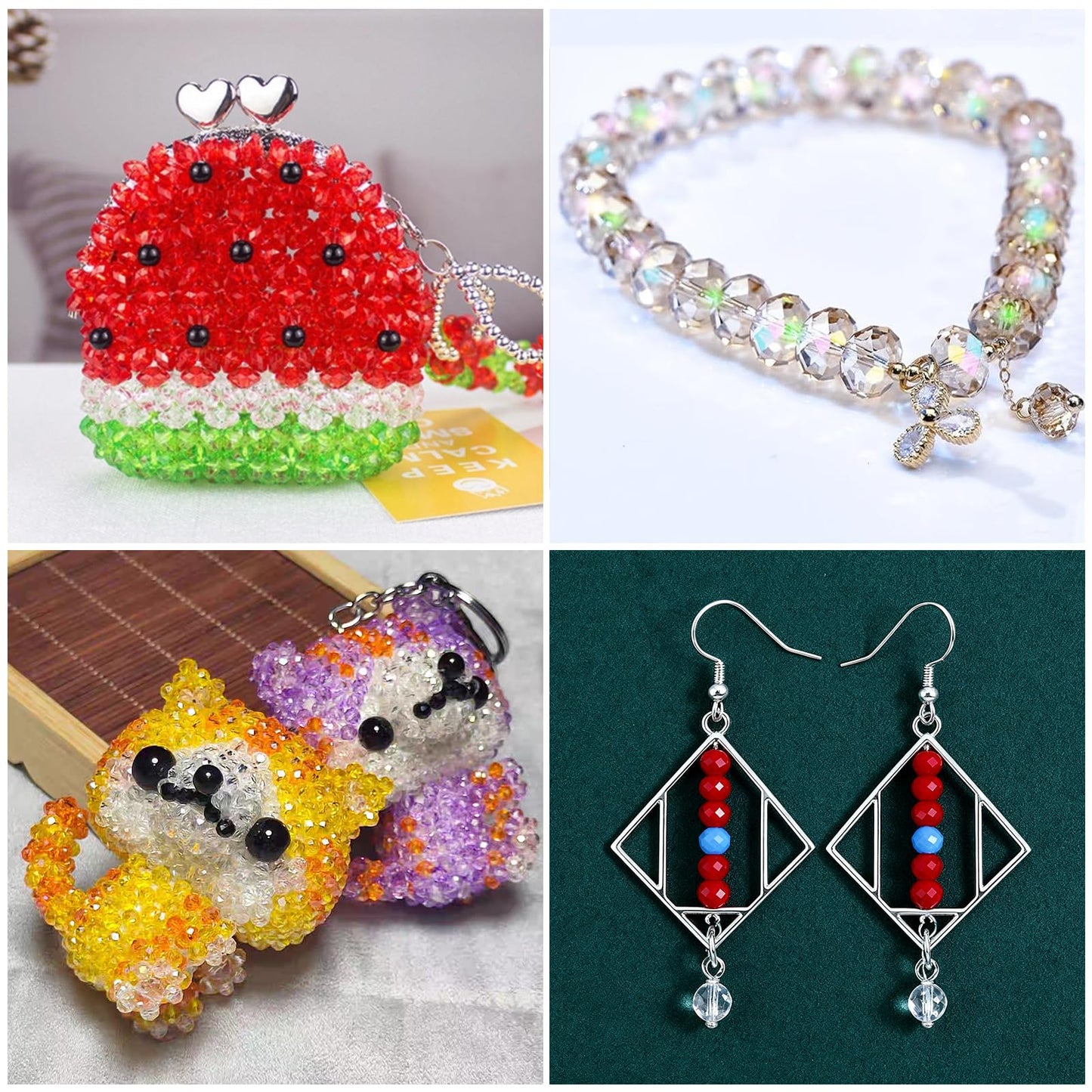 NITOPUPU 300pcs 8mm Crystal Glass Beads for Jewelry Making Faceted Rondelle Flat Porcelain Beads for Bracelets Necklace Earrings DIY Crafts (Dark Green Porcelain Bead)