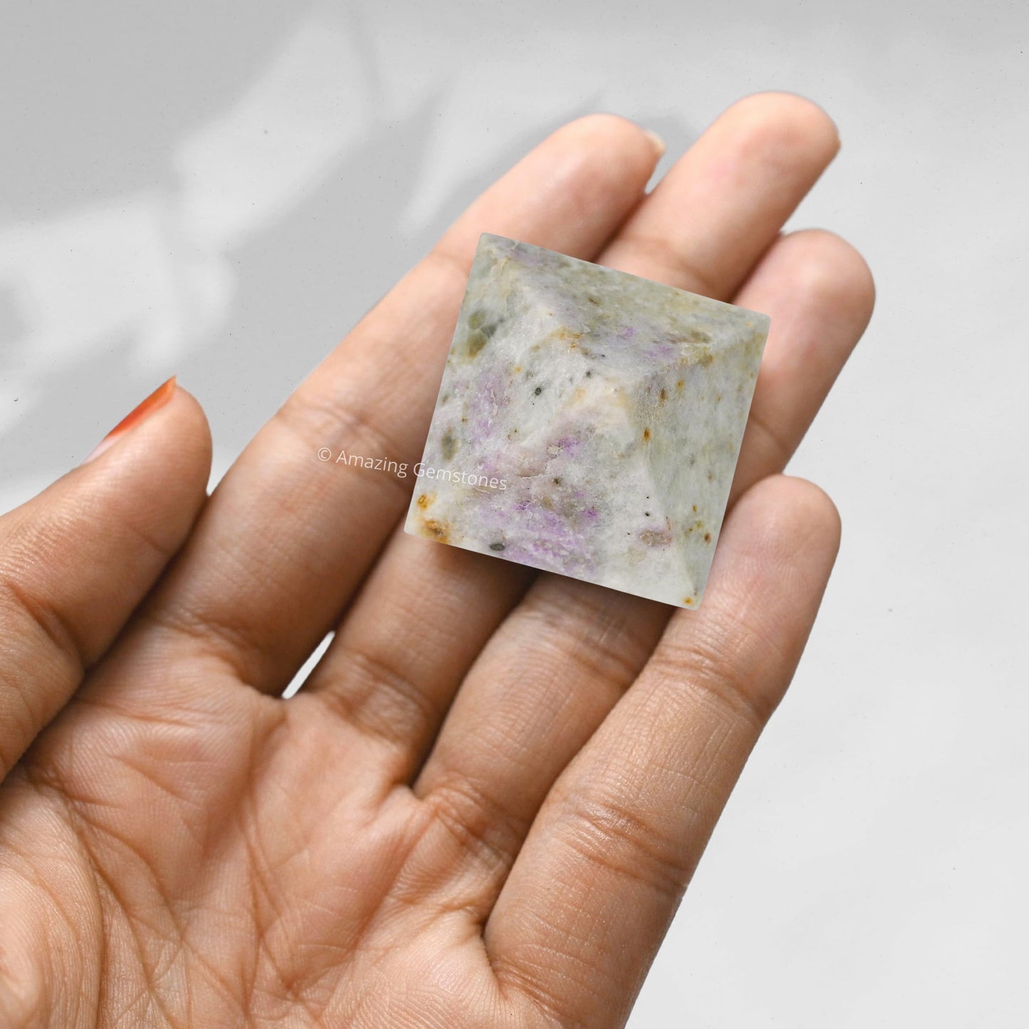 Amazing Gemstone Hackmanite Pyramid Crystal Healing Stones - 1" Great Pyramid Figurine of Natural Stone Pyramid for Meditation, Reiki, Chakra Balancing and Crystal Pyramids Grid