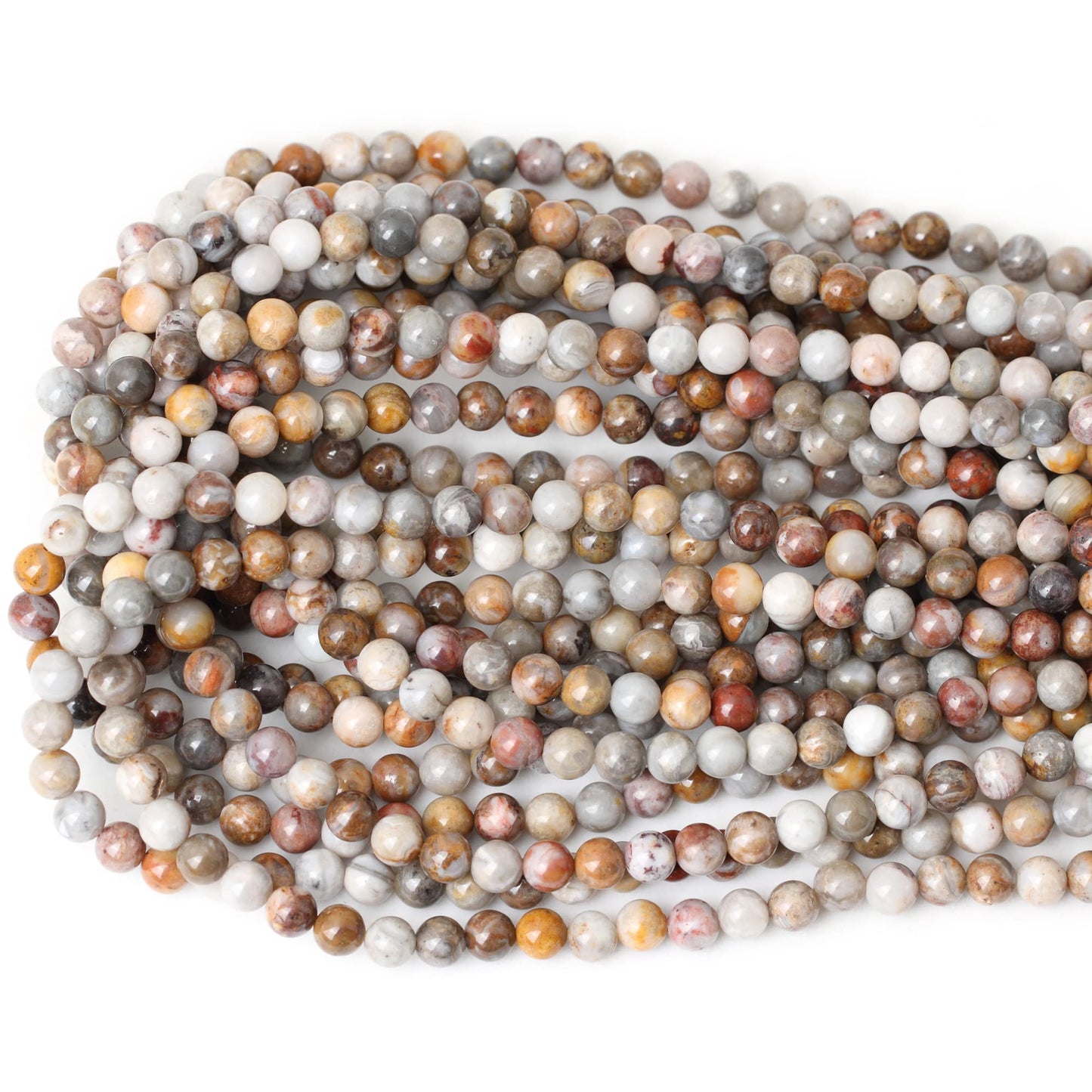 CHEAVIAN 60PCS 6mm Natural Gobi Agate Stone Gemstone Round Loose Beads for Jewelry Making Suppliese 1 Strand 15"