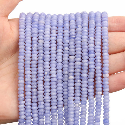 BONNY BOXX 1 Strand (150PCs) Natural 2 * 4mm Purple Agate Rondelle Beads, Natural Abacus Disk Stone Beads Loose Spacer Gemstone for DIY Bracelet Necklace Jewelry Making
