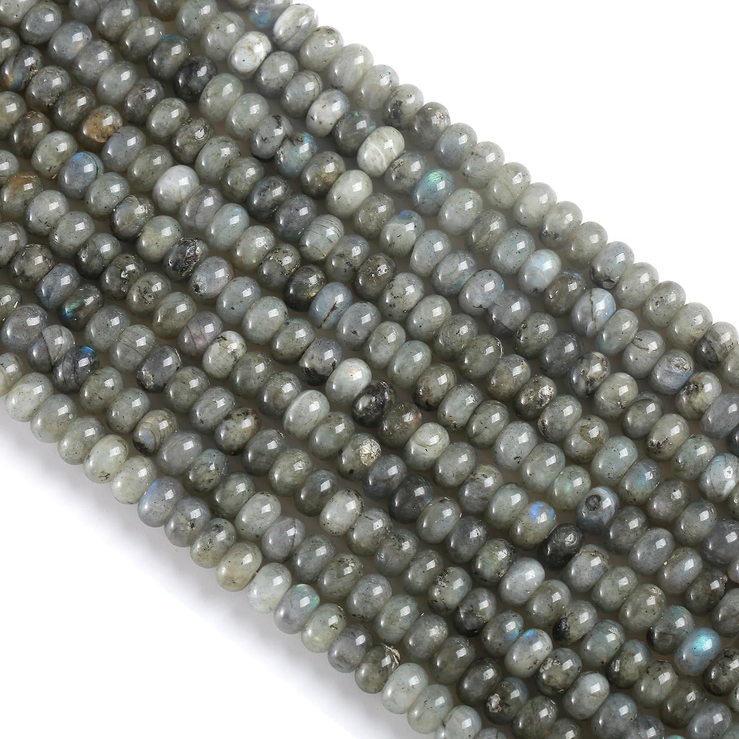 5x8MM 72PCS Labradorite Tube Rondelle Abacus Disk Spacer Loose Beads for Jewelry Making