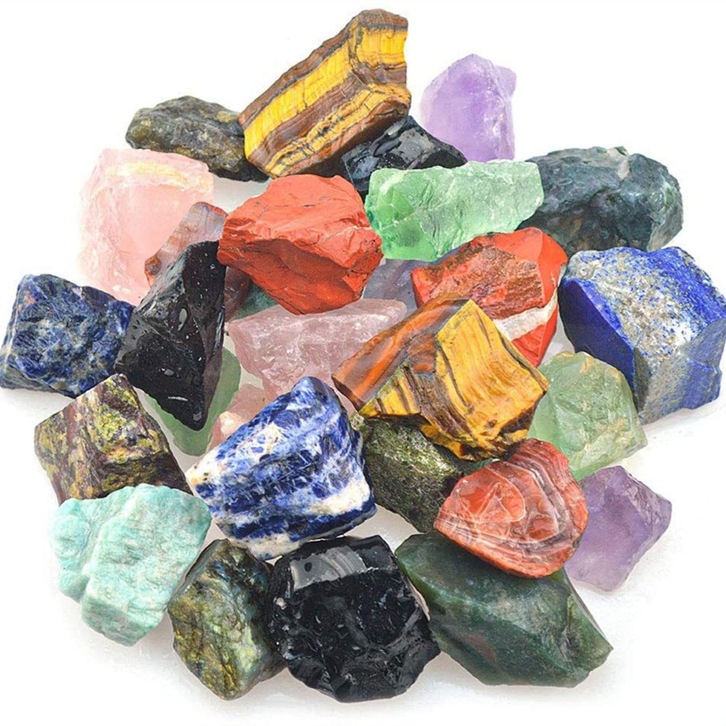 Aquamarine Raw Crystals Healing Crystals Natural Rough Stones 1.2-2" for Tumbling, Fountain Rocks, Yoga, Meditation, Polishin, Gift 5
