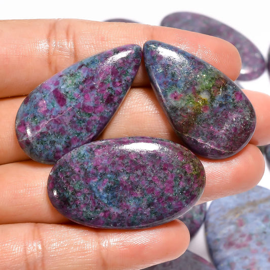 Natural Kyanite Gemstone- Healing Crystals for DIY Jewelry Making -Loose Natural Cabochon -Perfect for Crafting Unique Jewelry Designs Gift for Her, Mother and Wife (5 pcs, 25-35 mm)
