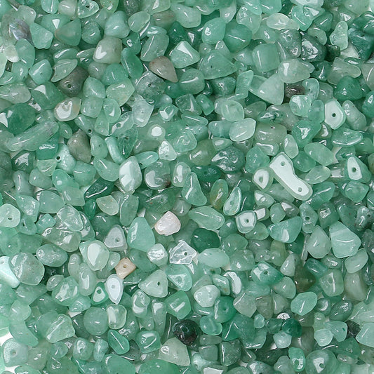 ZHIYUXI 400pcs Green Aventurine Beads 5-8mm Crystals Gemstones for Bracelet Making 2 Strands Irregular Stone Bead for Jewelry Making Craft