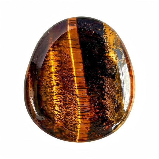 Bacatgem Natural Tiger's Eye Water Drop Chakra Thumb Worry Stone,Stress Relax Healing Reiki Crystal Pocket Palm Stones