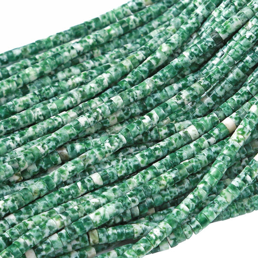 2x4MM 150PCS Verdant Jasper Tube Cylinder Rondelle Abacus Disk Spacer Loose Beads for Jewelry Making