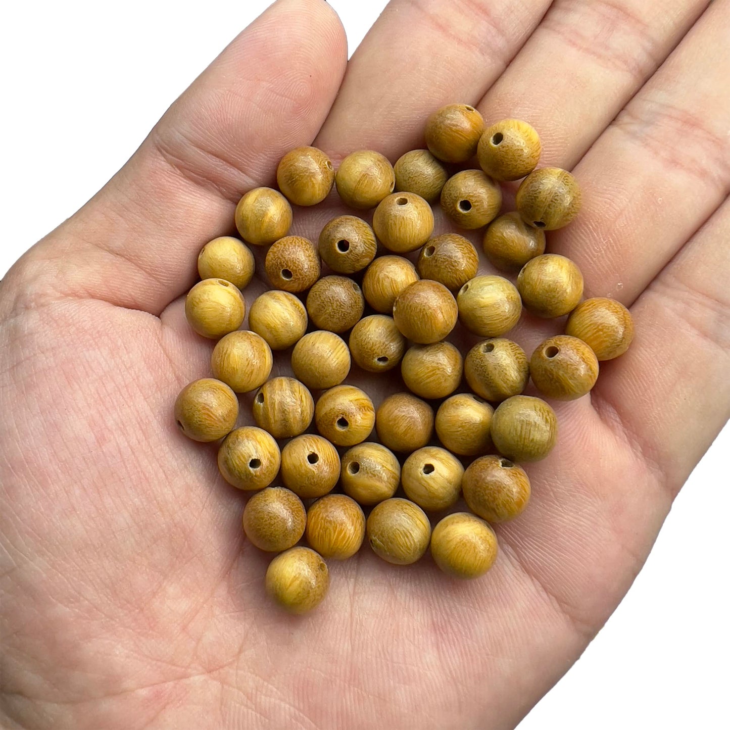 CarpenterC 200pcs 10mm Gorgeous Natural Round Polished Rosewood Loose Beads for Jewelry Making DIY Handmade Crafts