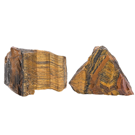ANAYA AGATE Tiger Eye Raw Crystals Rough Gemstones with Authenticity Card, Velvet Pouch Raw Stones for Tumbling, Cabbing, Polishing, Cutting Natural Healing Crystals for Home Decor, DIY Stones (2 Piece)