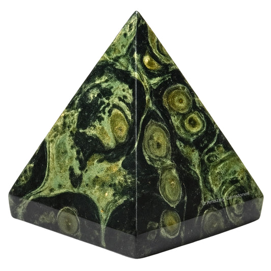 Amazing Gemstone Kambaba Jasper Pyramid Crystal Healing Stones - 2" Great Pyramid Figurine of Natural Stone Pyramid for Meditation, Reiki, Chakra Balancing and Crystal Pyramids Grid
