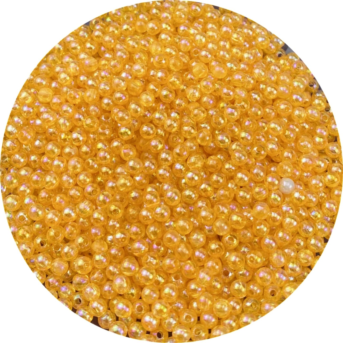 1500 Pcs 4mm Acrylic Round Beads AB Colors Round Spacer Beads for Earring Bracelet Necklace Key Chains Jewelry DIY Craft Making (Orange AB)