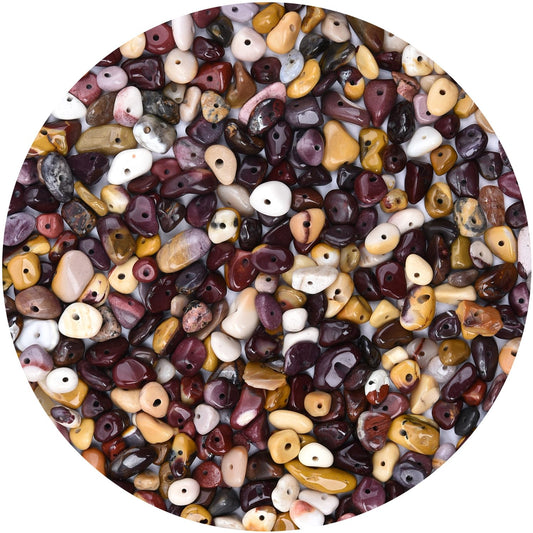 Natural Chip Stone Beads 450pcs Mookaite Jasper Chips 5-8mm Genuine Real Irregular Healing Crystal Rocks Hole Drilled DIY Loose Gemstone Beads for Jewelry Making Bracelet Earrings Necklace Crafting