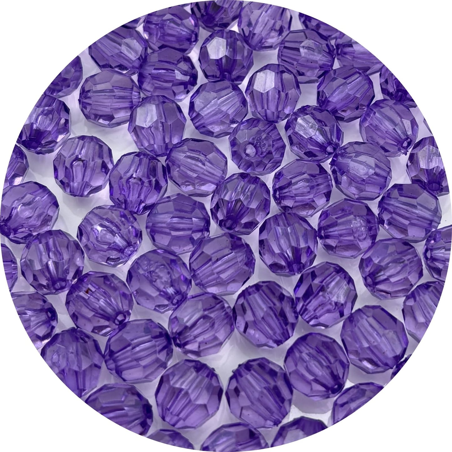 YUEXIGO 400pcs 8mm Acrylic Round Faceted Beads for Crafts Faceted Spacer Beads for Sewing Crafts Decoration Necklaces Bracelets Earrings Jewelry Making(Bluish Violet)