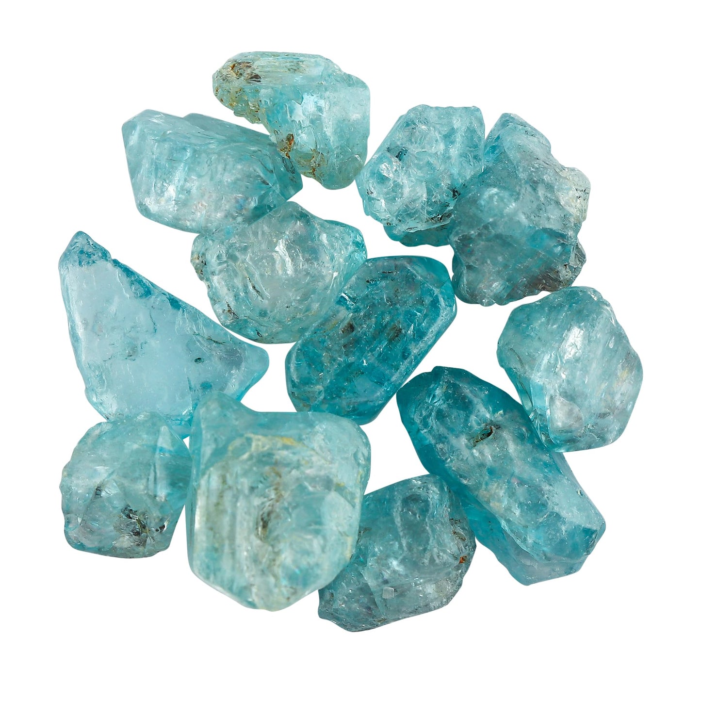 CRYSTALINES 100cts Wholesale Genuine Raw Blue Zircon Gemstone, Untreated Rough Stones, Bulk Loose Supplies, DIY Jewelry Making, Chakra Healing Crystals, December Birthstone, Gem Collection, 30-32pcs