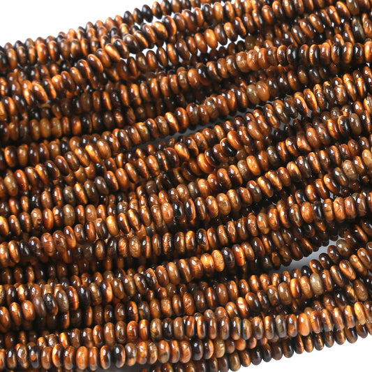 2x4MM 150PCS Yellow Tiger Eye Tube Rondelle Abacus Disk Spacer Loose Beads for Jewelry Making Bracelet DIY Accessories