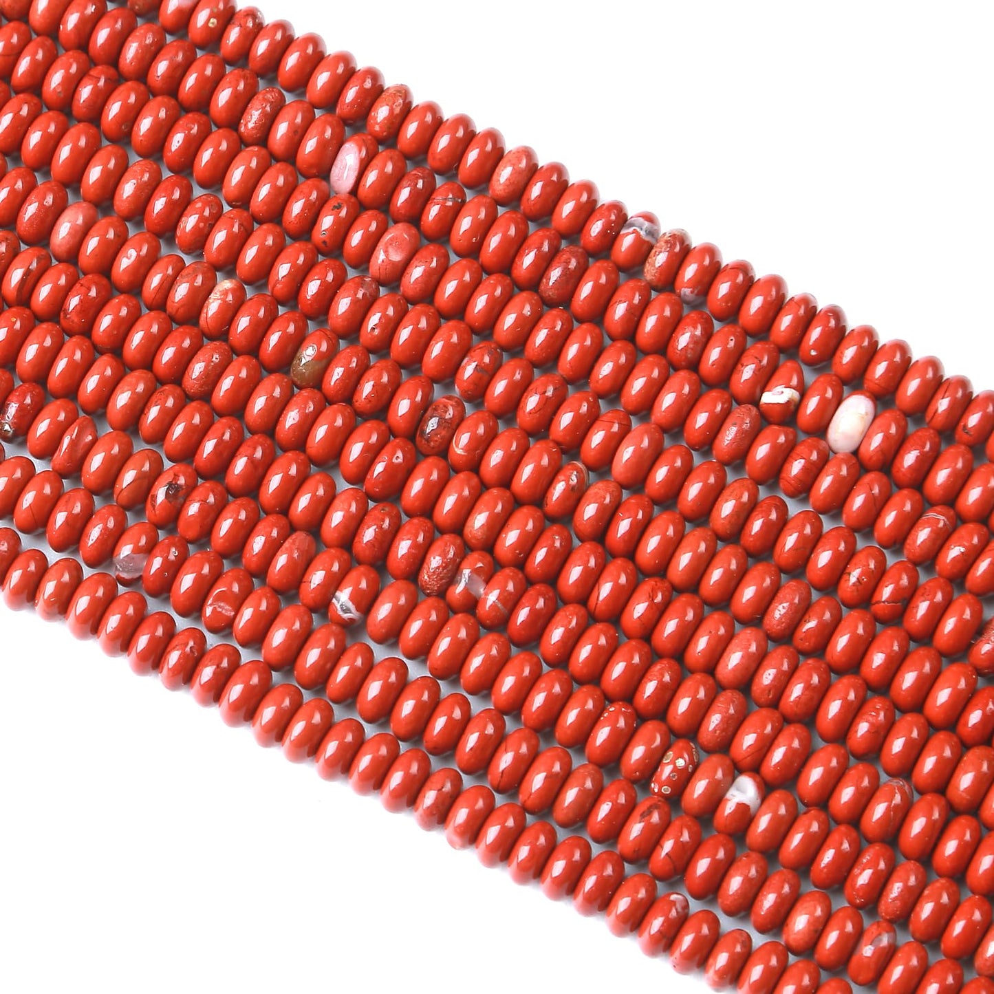 2x4MM 150PCS Chinese Red Jasper Tube Rondelle Abacus Disk Spacer Loose Beads for Jewelry Making