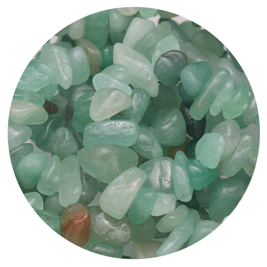 Youngbling Natural Chip Stone Beads 450 Pcs 5-8mm Healing Crystal Irregular Gemstone Drilled Lose Rocks Green Aventurine Beads Bulk for Bracelet Jewelry Making