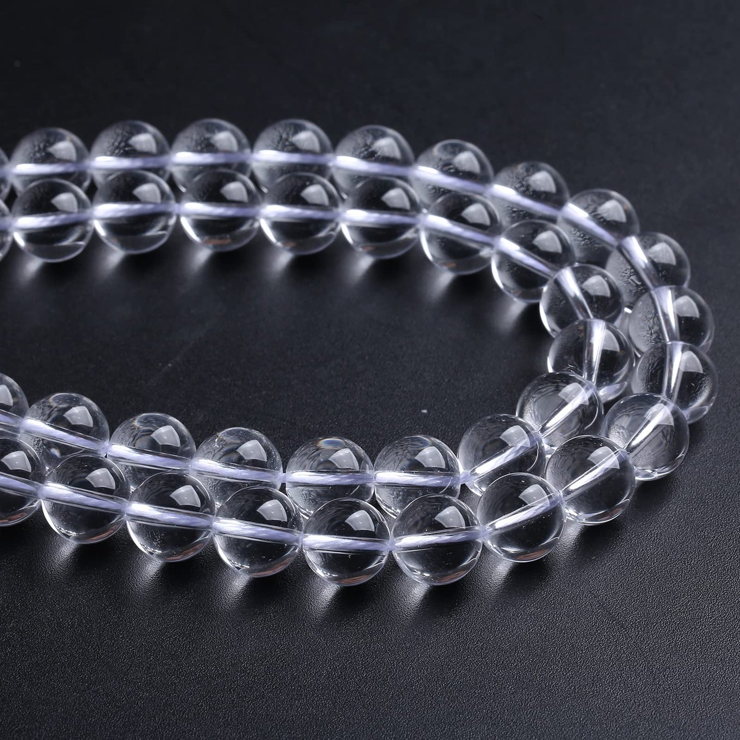 4MM 86PCS Natural Clear White Crystal Quartz Gemstone 3A Grade Round Loose Beads for Jewelry Making DIY Bracelet 1 Strand 15''