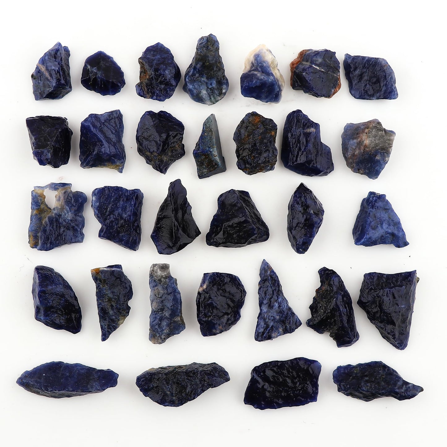 ColouredRocks Sodalite (200cts) (28-32pcs) (14-20mm) Natural Raw Crystals, Loose Gemstone, Wholesale Rough, Jewelry Making Supply, Chakra Healing Stones, DIY Craft, Gem Collection