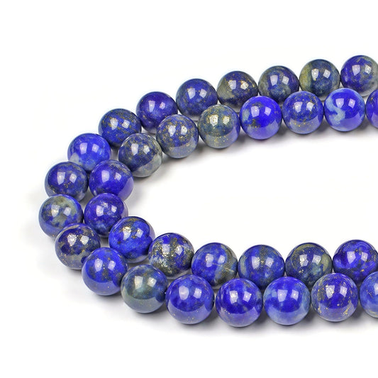 MJDCB Natural Lapis Lazuli Gemstone Loose Beads Round 10mm Energy Stone Healing Power for Jewelry Making
