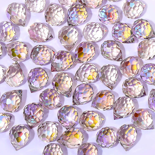 Twpribarn Crystal Beads, 50pcs Glass Beads, Assorted Crystal Beads for Jewelry Making, Shiny Teardrop Shape Jewelry Beads Glass Beads Bulk for DIY Craft Necklace Bracelet Earring(8x10mm, Purple)