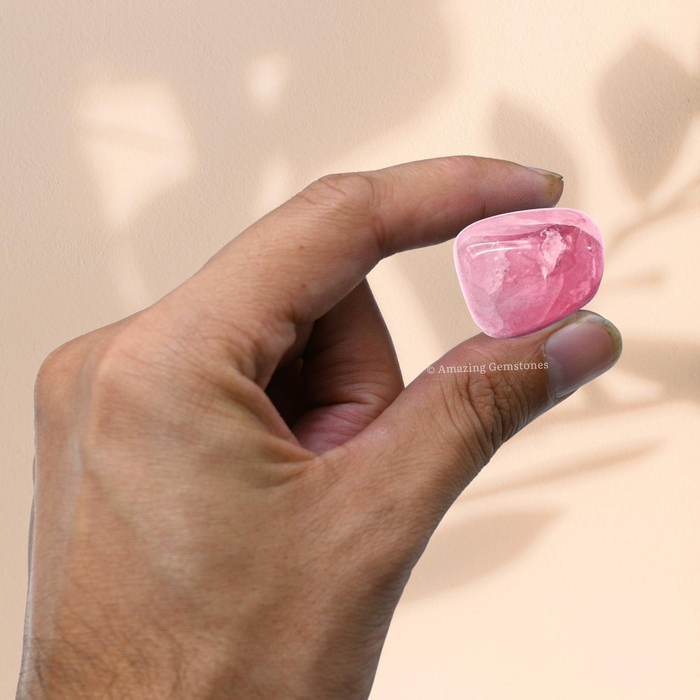 Amazing Gemstone Star Rose Quartz Crystals and Healing Stones Tumbled - 1 Oz Star Rose Quartz Stone, Natural Healing Stones for Energy Balance, Stress Relief - Polished Gems Rocks