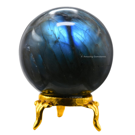 Amazing Gemstone Labradorite Crystal Ball with Stand - 2 Inches Crystal Sphere Meditation Balls for Witchcraft and Decorative Balls