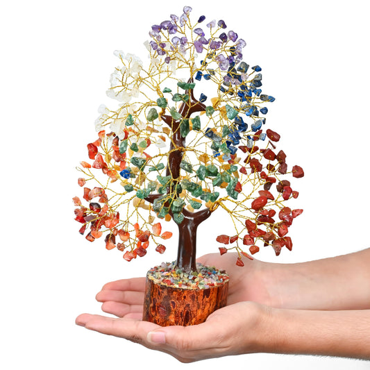 Crocon® 7 Chakra Healing Crystals Tree of Life, Birthday Gifts for Women, Crystals and Healing Stones, Room Decor, Positive Energy Women Gift Ideas, House Warming Gifts New Home for Sisters & Mom