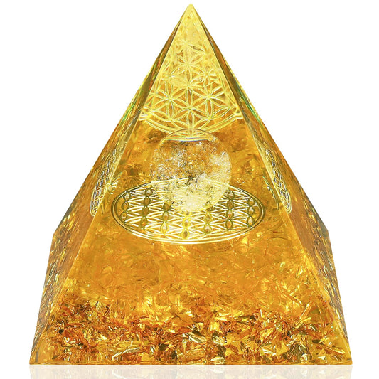 YATOJUZI 2.4" Healing Crystals Tower Citrine Chakra Reiki Orgonite Gemstones for Attracts Wealth Money Success Suit for Meditation Accessories Birthday Gifts for Women Men