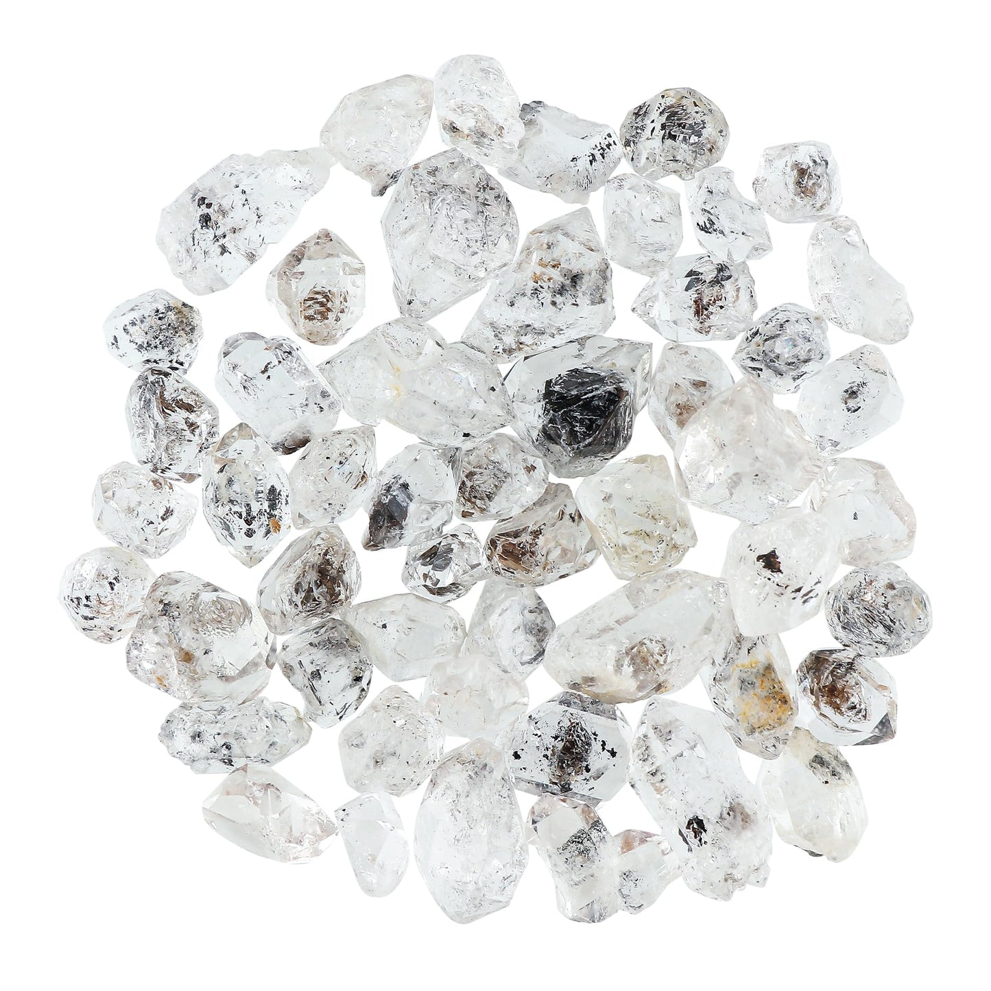 GEMKORA 50 carats, 6 to 8pcs, Raw Herkimer Diamond Quartz Gemstone and Crystals, Wholesale Gemstone Lot, Rough Crystals, Rock Stones, Jewelry Making Supplies, DIY & Crafts, A+ Grade (15-20mm)