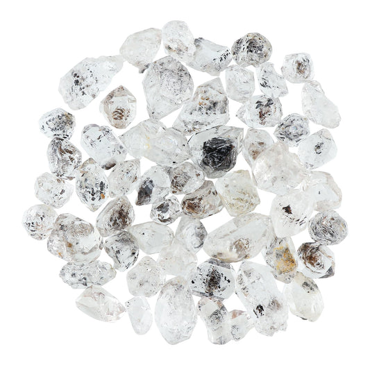 GEMKORA 50 carats, 6 to 8pcs, Raw Herkimer Diamond Quartz Gemstone and Crystals, Wholesale Gemstone Lot, Rough Crystals, Rock Stones, Jewelry Making Supplies, DIY & Crafts, A+ Grade (15-20mm)
