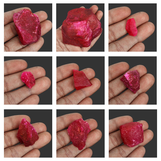 GEMHUB Gemstone Red Ruby 9.00 Carat Rough Stone Healing Crystal Stone Raw Uncut Ruby Gemstone Jewelry