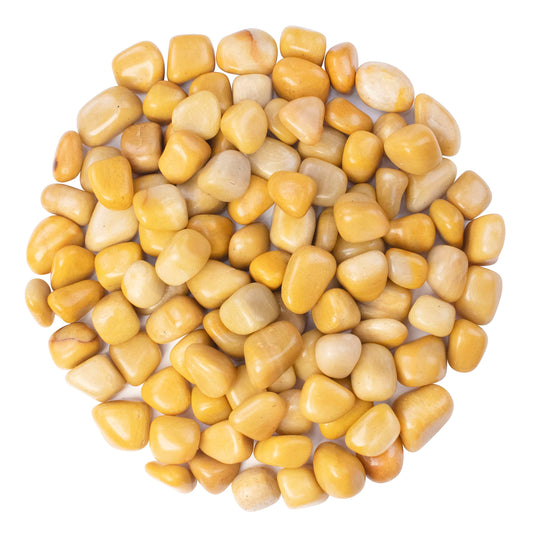 Crocon 1LB Yellow aventruine Tumbled Stones and Crystals Bulk 2000+ Carats Polished Stone Rock Collection Balancing vase Filler tumbles Crystals Healing Reiki Gemstone Gifts Fountain tumbled Size 20mm