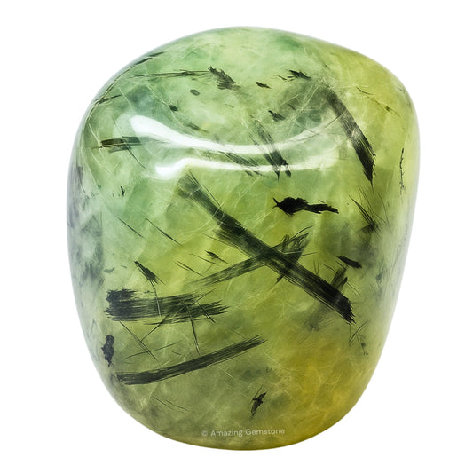 Amazing Gemstone Prehnite Crystal Tumbled Stones Polished Rocks - Natural Gem Stones for Healing - DIY Crystals for Protection (1 Piece)