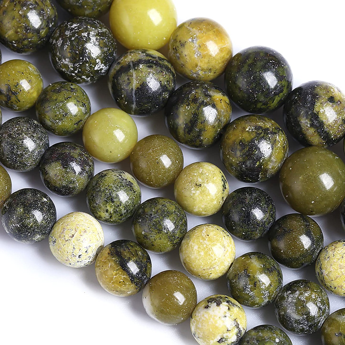 6MM 60PCS Natural Stone Yellow Turquoise Loose Beads for Jewelry Making DIY Bracelet