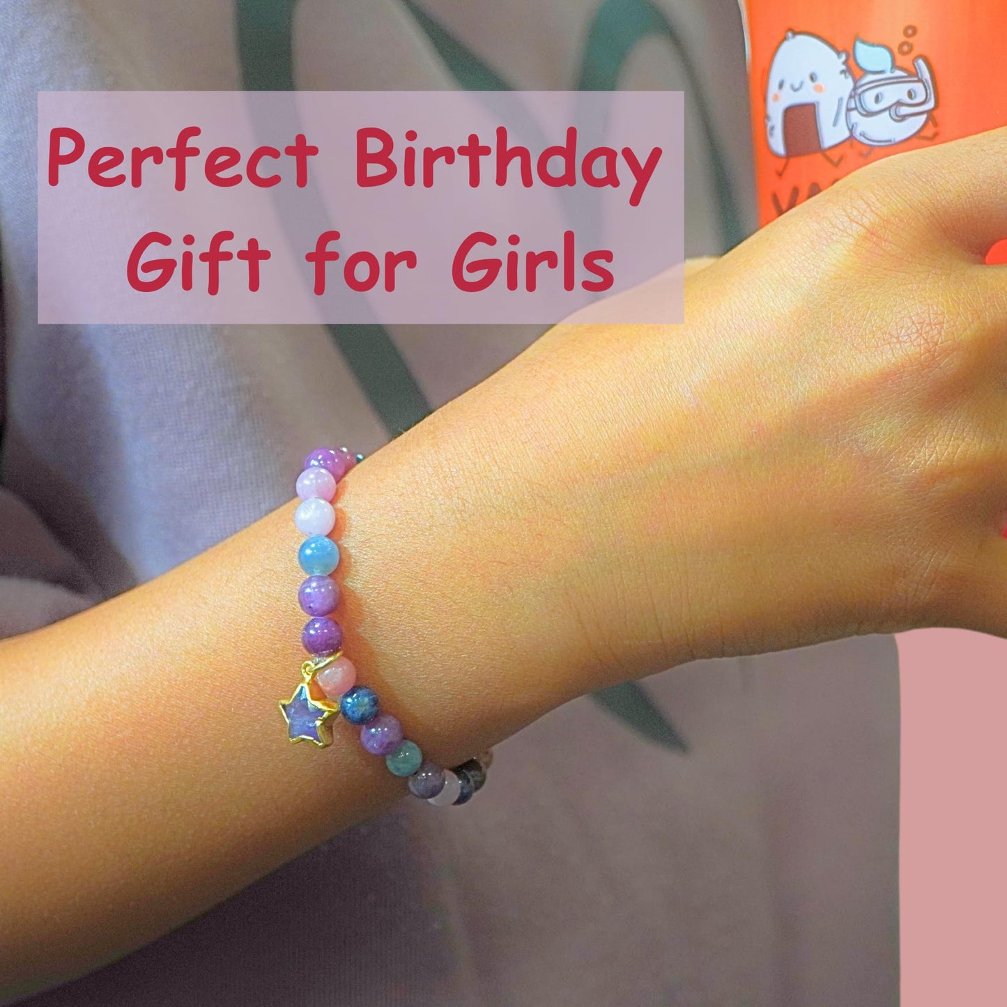 Moonstone Bracelet Birthday Gift for Girls, Toddler Bracelet with Certified 925 Sterling Silver 18K Gold Vermeil Moonstone Crystal Charm