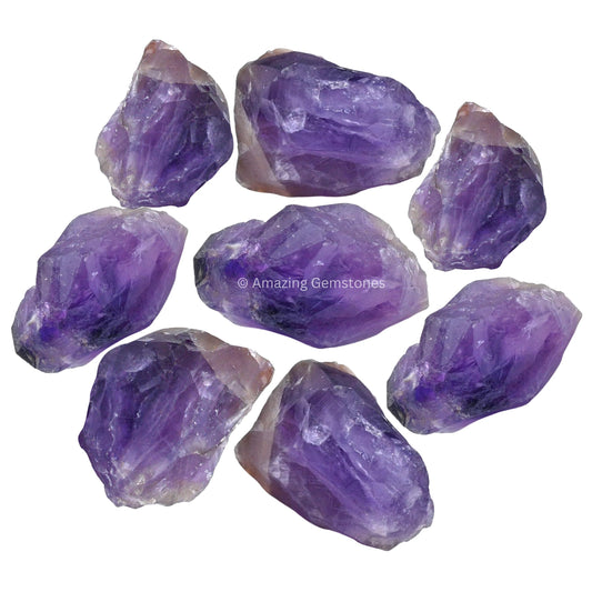 Amazing Gemstone Amethyst Raw Crystals and Healing Stones, Natural Rocks for Tumbling and DIY Raw Stones and Crystals (1 lb)