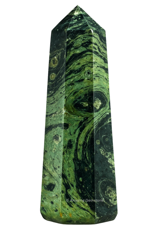 Amazing Gemstone Kambaba Jasper Crystal Towers - Natural Healing Crystal Point Obelisk for Reiki Healing and Crystal Grid (3" to 4" INCH)