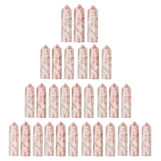 Amazing Gemstone Cinnabarite Crystal Points Bulk Healing Crystals - Pack of 3 Single Terminated Healing Wand Point Bulk Crystals for Crafts, Crystal Grid, DIY Work - Premium Crystals - Beginners Gift
